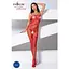 Ажурный бодистокинг с интимными вырезами Passion BS076 red One size - миниатюра 2