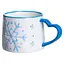 Новорічна порцелянова чашка для чаю та кави Сніжинка 350 мл Білий з синім Yiwu FM-CS-55D - мініатюра 4