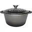 Каструля з кришкою Heinner Marble Grey чавунна емалірована сірий мармур (HR-ZVC-C22) - мініатюра 1