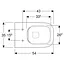 Чаша напольно приставного унитаза Geberit Smyle Square Rimfree 500.840.00.1, Белый - миниатюра 4
