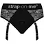 Мереживні труси для страпону з підв'язками для панчох Strap-On-Me DIVA HARNESS - M - мініатюра 1