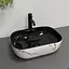 Умивальник VBI Ravenna white black marmo накладний VBI-011230, Чорний матовий - мініатюра 2