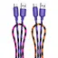 Дата кабель Hoco X116 Meridian USB to Type-C 3A (1m) Gradient Purple Mix - мініатюра 1
