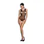 Бодистокинг с доступом Passion BS086 black вертикальная сетка вырез на спинке One size - миниатюра 3