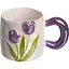 Чашка фарфоровая Yiwu Тюльпан 400 мл фиолетовый Yiwu FM-40C - миниатюра 1