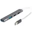 Хаб Usb Maxxter HU3C-4P-03, Grey, Type-C 3.0 - 2xType-C 2.0 / 1xUsb 3.0 / 1xUsb 2.0, кабель 12 см, алюминиевый корпус - миниатюра 1