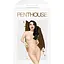 Боди Penthouse Scandalous S/L White, большая сетка, высокий воротник, длинные рукава - миниатюра 3