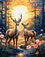 Набор для росписи по номерам Грациозные олени, 40x50 см, КНО6602 - миниатюра 1