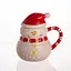 Новогодняя фарфоровая чашка Yiwu с крышкой 350 мл CR-1-34 - миниатюра 2