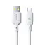 Дата кабель Baseus Silky Series OS Fast Charging USB to Type-C 100W (1m) (P10377703) Moon White - мініатюра 1