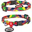 Нашийник для собак Waudog Nylon нейлоновий з QR-паспортом, малюнок Вітраж, пластиковий фастекс, XS, Ш 10 мм, Дов 20-30 см - мініатюра 1