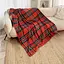 Плед Love You Классическая клеточка 150x200 см велсофт красный (9115) - миниатюра 1