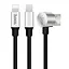 Кабель Hoco combo Lightning + Micro U18 - миниатюра 1