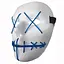 Неоновая маска для вечеринок с подсветкой LED Mask 1 Blue - миниатюра 2