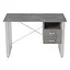 Письмовий стіл із ящиками Ferrum-decor Оскар 750x1400x600 метал Білий ДСП Бетон 16 мм (FRD-103247) - мініатюра 1