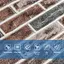 Самоклеящаяся 3D панель под кирпич клинкер оранжевый 700x700x4мм (414) SW-00000769 - миниатюра 4
