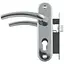 Замок врізний дверний з ручками на планці комплект FZB ЕТ-71106 SN/CP (сатин/хром) - мініатюра 1