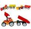 Трактор ковш + прицеп - цветной 007/10 BAMSIC, в сетке (4820123764421) Микс - миниатюра 1