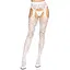 Чулки Leg Avenue Heart net suspender hose White One size - миниатюра 1