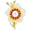 Брошь Цветок желтый - миниатюра 1