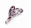 Заколка-крабик Серце 12 см прозорий акрил з вкрапленнями Фіолетовий - мініатюра 1