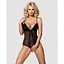 Сетчатый боди с открытыми ягодицами Obsessive 841-TED-1 teddy S/M, черный - миниатюра 5