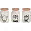 Банка Herevin White-Black Tea-Coffee-Sugar Mix с бамбуковой крышкой 0.890 л в ассортименте (232001-264) - миниатюра 1