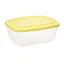 Контейнер судок лоток харчовий із кольоровою кришкою 1.5 л 20×15×8 см Жовтий 87882 - мініатюра 1