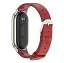 Шкіряний ремінець MiJobs для фітнес-браслета Xiaomi Mi Band 8 і 9 Type B червоний, тримач - золотистий - мініатюра 2
