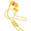 Дротові навушники Hoco M107 Discoverer універсальні earphones with mic, 3.5mm, 1.2m, yellow - мініатюра 1