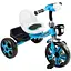 Детский трехколесный велосипед Best Trike BS-24513 с фарой и корзиной голубой - миниатюра 1