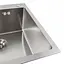 Кухонная мойка Platinum Handmade 500x500x220 (толщина 3,0/1,5 мм корзина и дозатор в комплекте), Нержавеющая сталь - миниатюра 5