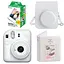 Набор камера Fujifilm Instax Mini 12, Фотобумага 20шт, Чехол, Фотоальбом 64 фото Белый - миниатюра 1