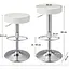 Комплект барних стільців Costway Loreto з круглим сидінням білий - мініатюра 4