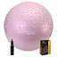 Мяч для фитнеса (фитбол) Cornix 55 см полумассажный Anti-Burst Light Pink XR-0465 - миниатюра 1