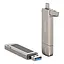 Флеш-накопитель Usams US-ZB280 2in1 USB 3.2 + Type-C GEN1 Dual Ports Aluminum Alloy 10G – 512GB Silver - миниатюра 2