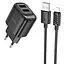 МЗП Hoco C141A Smart 2.1A (2USB-A) + кабель USB to Lightning Black - мініатюра 1