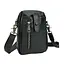 Чоловіча маленька шкіряна сумочка TIDING BAG 1633A чорна - мініатюра 3