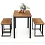 Комплект Costway Decima обеденный стол со стульями в стиле Loft натуральный - миниатюра 4