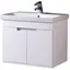Тумба Мойдодир Смарт 80 підвісна Білий з умивальником Como Білий - мініатюра 1