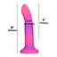 Фалоімітатор Addiction Rave 8″, що світиться в темряві, Glow in the Dark Dildo Pink Purple, 20,3 см - мініатюра 4