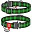Нашийник для собак Waudog Nylon нейлоновий c QR паспортом, малюнок Шотландка зелена, металева пряжка-фастекс, XL, Ш 25 мм, Дов 35-58 см - мініатюра 1