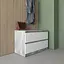 Комод Vays R-19 Бетон-Белый фасад, 2 ящика без ручек, ЛДСП, 80×40×53 см - для прихожей, спальни, гостиной - миниатюра 1