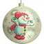 Ялинкова прикраса Санта Шоп Сніговик з крижинками скло (4820001154252) - мініатюра 1