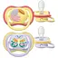 Пустышка Philips Avent Ultra Air 0-6 мес. 2 шт. желтая с сиреневым (SCF087/04) - миниатюра 1
