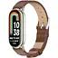Шкіряний ремінець MiJobs для фітнес-браслета Xiaomi Mi Band 7 Type B коричневий, тримач - золотистий, - мініатюра 1