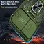 Ударопрочный чехол Epik Camshield Army Ring для Samsung Galaxy S22+ Оливковый / Army Green - миниатюра 4