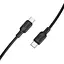 Кабель Borofone BX113 Lenny 60W silicone charging data cable C to C L=1 м чорний - мініатюра 1