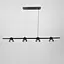 Видовжена люстра HILDFRID на 4 плафони Line.F MJ 179L-950 BK - мініатюра 5