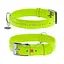 Ошейник для собак кожаный Waudog Glamour с QR-паспортом двойной со стразами L Ш 25 мм Д 38-49 см салатовый - миниатюра 1